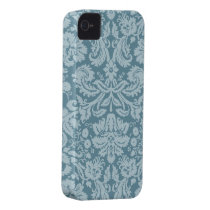 Motif floral vintage de vert bleu de nouveau d'art