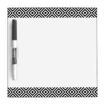 Motif géométrique abstrait de carrés, blanc noir tableau blanc effaçable à sec