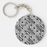 Motif géométrique avec des rayures et des points d porte-clef