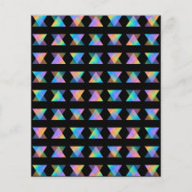 Motif géométrique multicolore sur le noir prospectus personnalisés
