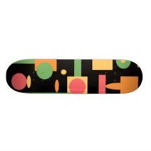 Motif géométrique sage de corail de formes de pêch plateau de skate
