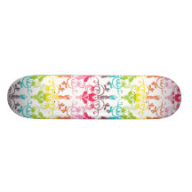 Motif Girly coloré d'arc-en-ciel Plateaux De Skateboards