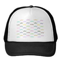 Motif Girly de moustache Casquettes