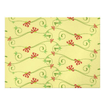 Motif illustré par fleurs rouges invitation personnalisée