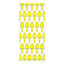 Motif jaune d'oiseau. Les Canaries Faire-parts