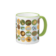 Motif mignon d'animaux de jungle tasses