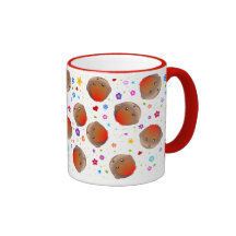Motif mignon de merles et de fleurs tasse à café