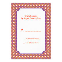 Motif moderne épousant la carte de RSVP Invitation