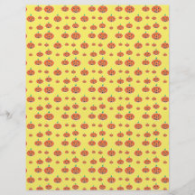 Motif orange de citrouille sur le jaune tract customisé