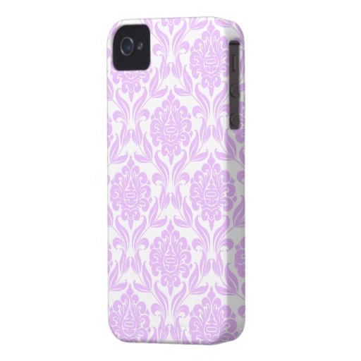 Motif pourpre de damassé coques Case-Mate iPhone 4