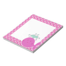 Motif rose de coeur de baleine blocs-notes mémo