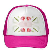 Motif rose de kaléidoscope de tulipe casquette
