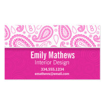 Motif rose de Paisley Modèles De Cartes De Visite