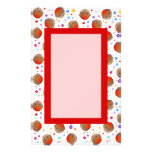 Motif rouge mignon de sein de Robin Papier À Lettre Personnalisé