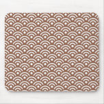 Motif roux Mousepad de Brown Seigaiha Tapis De Souris