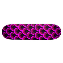 Motif sans couture de planche à roulettes rétro