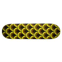 Motif sans couture de planche à roulettes rétro