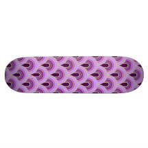 Motif sans couture de planche à roulettes rétro