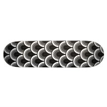 Motif sans couture de planche à roulettes rétro