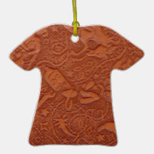 Motif simili cuir de cowboy de peau de vache vinta décoration pour sapin de noël