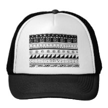 Motif tribal noir et blanc casquettes de camionneur
