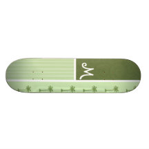 Motif tropical de palmier skateboard