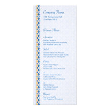 Motifs et menu de dîner des frontières 2 bristol personnalisé