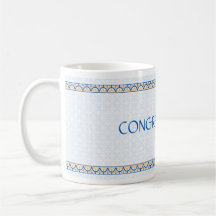 Motifs et tasse de félicitations des frontières 2