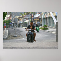 motocyclette de vélo de Bali Indonésie de kuta Affiches