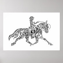 Mots-clés de l'équitation poster