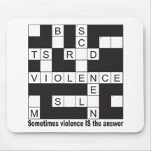 Mots croisé Mousepad de violence Tapis De Souris