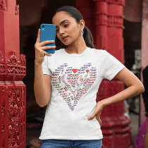 Mots de coeur t-shirts