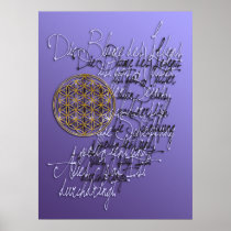 Mots de la fleur de la vie posters