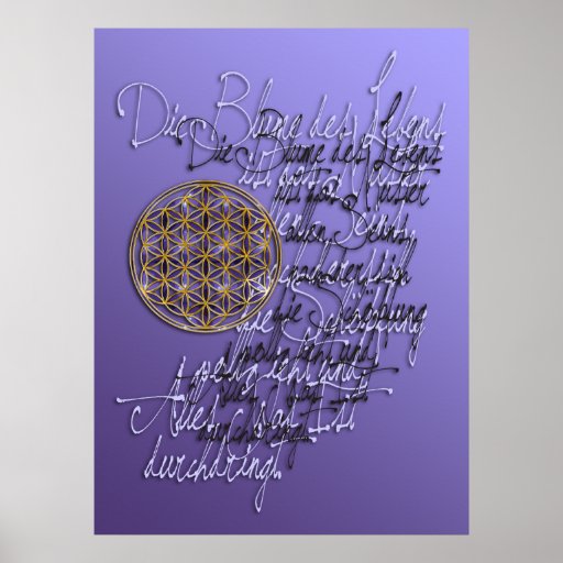 Mots de la fleur de la vie posters