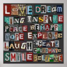 Mots inspirés affiche