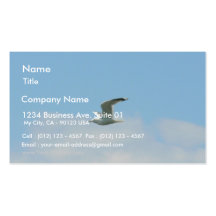 Mouette volant au-dessus de l'océan cartes de visite professionnelles
