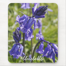 Mousepad avec des fleurs de jacinthe des bois tapis de souris
