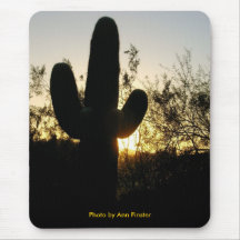 Mousepad/coucher du soleil de Saguaro Tapis De Souris