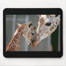 Mousepad de girafe et de bébé tapis de souris
