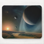 Mousepad de scape de planète tapis de souris
