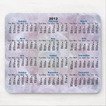 mousepad multicolore de calendrier des remous 2012 tapis de souris