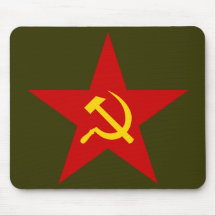 Mousepad rouge d'étoile (marteau et faucille) tapis de souris