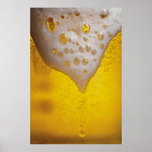 Mousse de bière blonde affiche