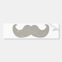 Moustache blanche de Bling (graphique de scintille Adhésifs Pour Voiture