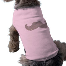 Moustache blanche de Bling (graphique de scintille Manteau Pour Toutous