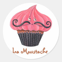 Moustache de petit gâteau et de La Adhésifs