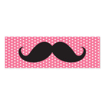 Moustache noire d'amusement sur le motif de point  carte de visite