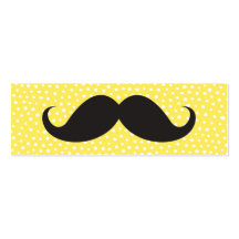 Moustache noire d'amusement sur le pois lunatique  modèles de cartes de visite