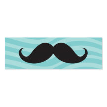 Moustache noire d'amusement sur les rayures lunati cartes de visite personnelles