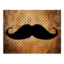 Moustache noire drôle cartes postales